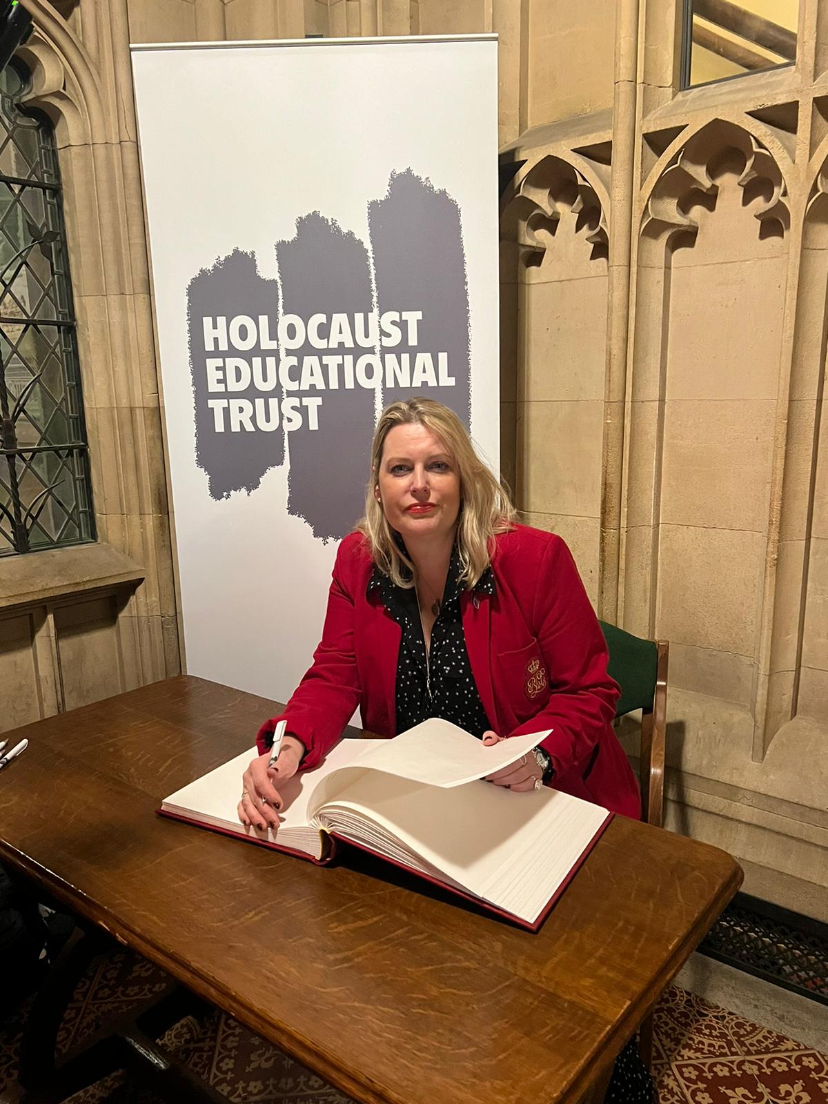 Mims Davies Mp Honoured To Sign Holocaust Educational Trust Book Of Commitment Mims Davies